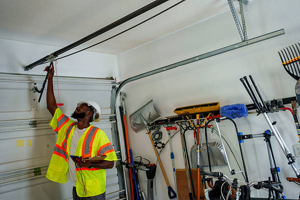 Professional Garage Door Roller Replacement technician working in Goodview, MN